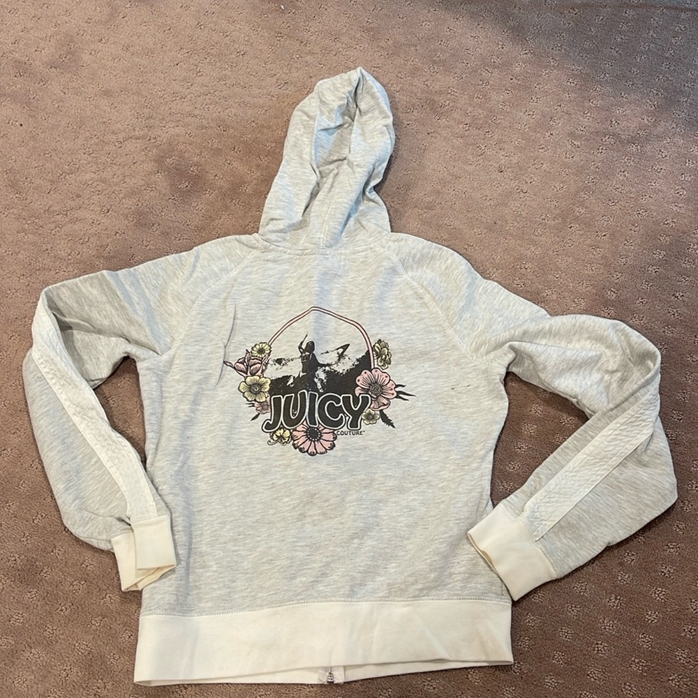 Juicy Couture Gray Hoodie Sweatshirt